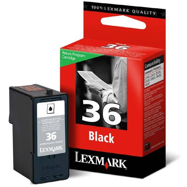 Tinteiro Lexmark 36 Preto 18C2170E Compativel