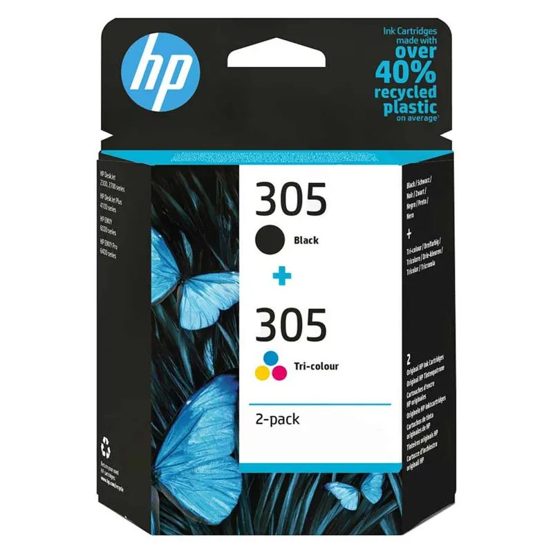 Pack Tinteiros HP 305 Preto + Cores Original - 6ZD17AE6ZD17AEHPTinteiros Originais HPChip Ink | Informática | Tinteiros e Toners | Gaming